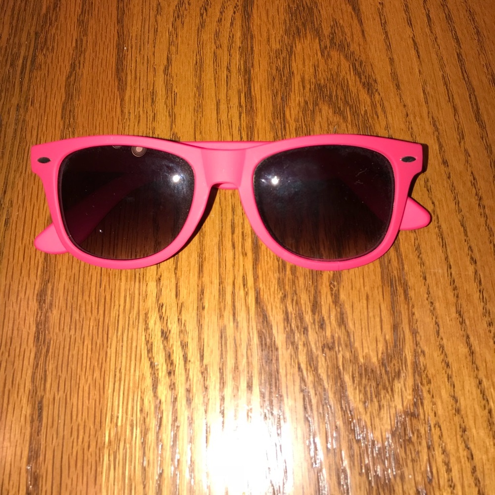 Hot pink sunglasses